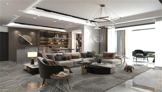 汉中103m²轻奢风格新房装修,电视柜设计参考