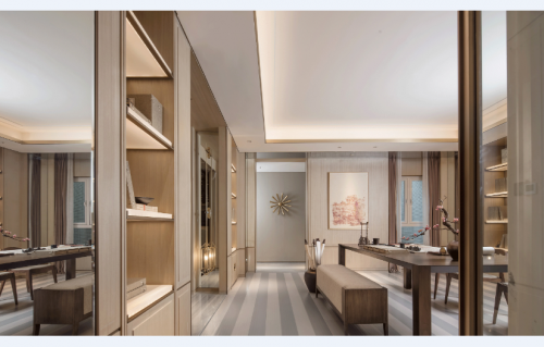 芝罘区91㎡现代简约风格装修,阳台收纳柜get!